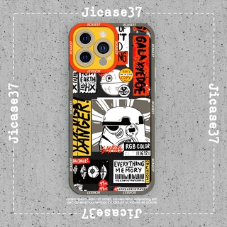 Ốp lưng iphone và samsung xiaomi oppo cạnh vuông Jicase Stars War Collage 