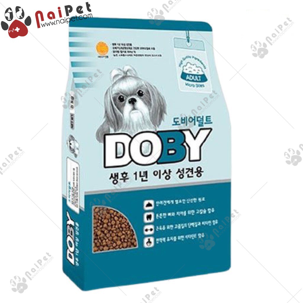 Thức Ăn Hạt Cho Chó Trưởng Thành Doby Adult Hàn Quốc 1kg