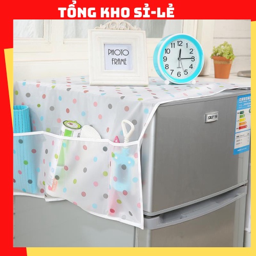 Tấm Phủ Tủ Lạnh/ Che Tủ Lạnh Chống Thấm Nước, Đựng Đồ Tiện Dụng 88225 TỎNG KHO SỈ 88