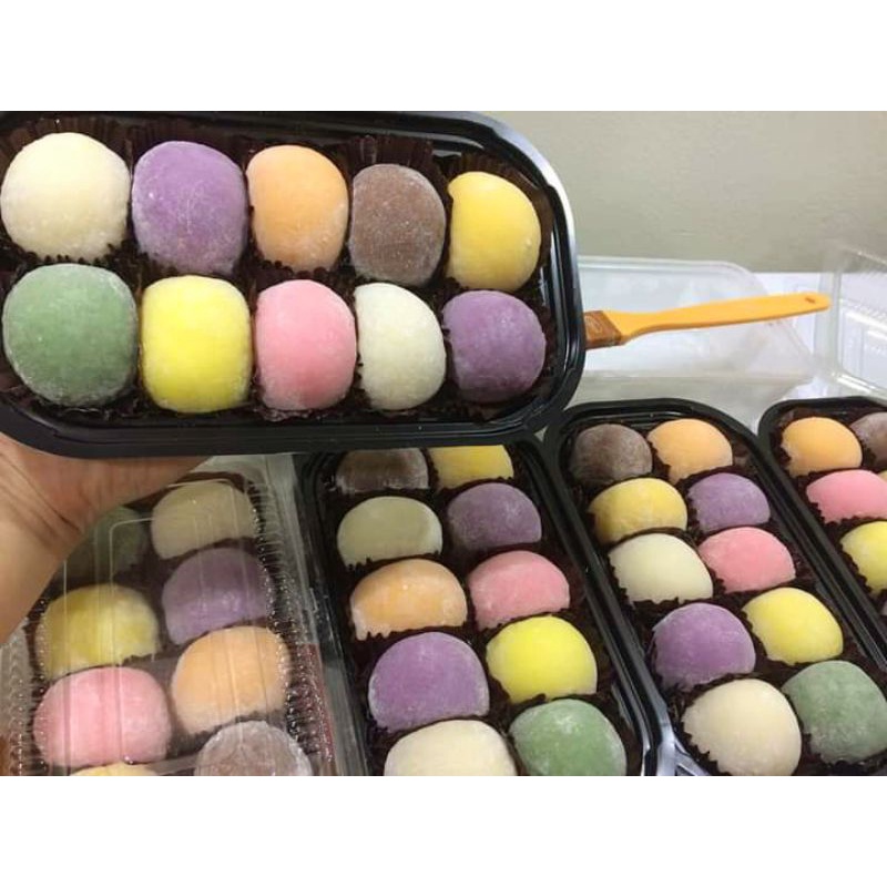 Bánh mochi kem tươi, không chất bảo quản, hộp 10 bánh