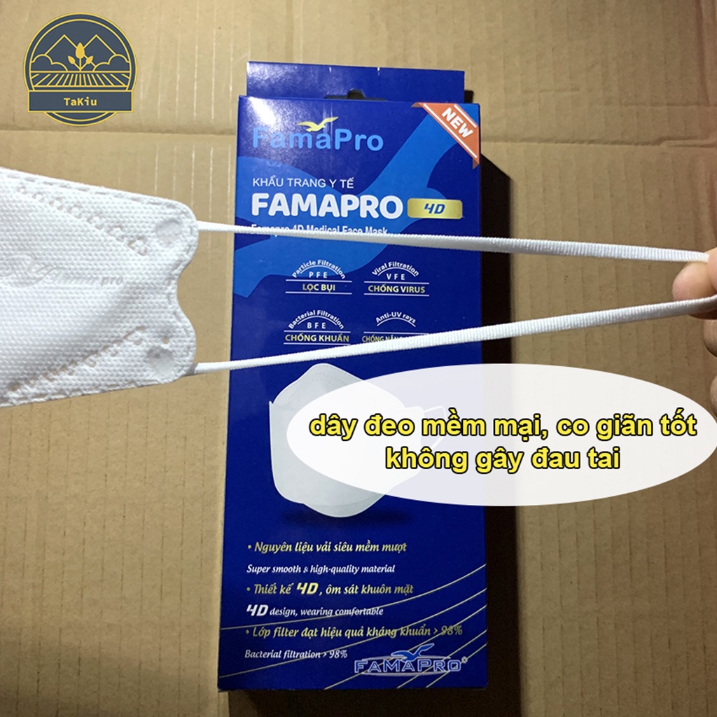 Combo Khẩu Trang KF94 Hàn Quốc Kháng Khuẩn FAMAPRO NAM ANH Kiểu Dáng 4D 50 Cái