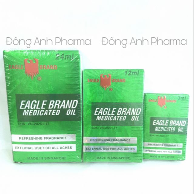 Dầu xanh Con Ó Eagle Brand 3ml 12ml 24ml - Đông Anh Pharmart