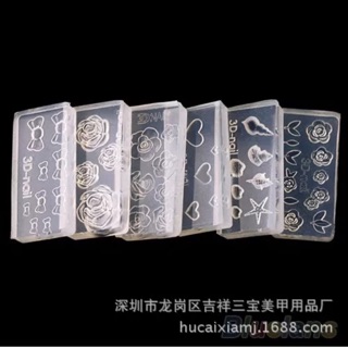 1 set 6 khuôn silicon làm hoa bột