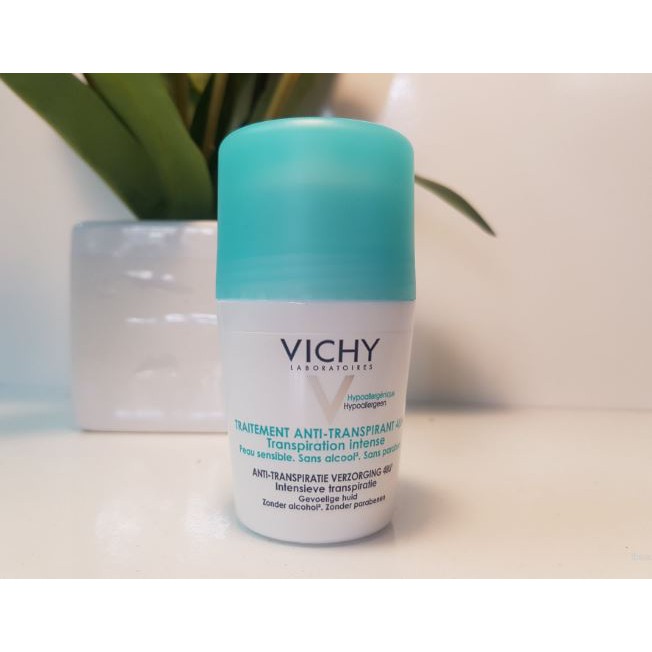 Lăn Khử Mùi Giữ Khô Thoáng Cho Da Nhạy Cảm Vichy Traitement Anti – Transpirant 48h 50ml [che tên sp khi giao hàng]