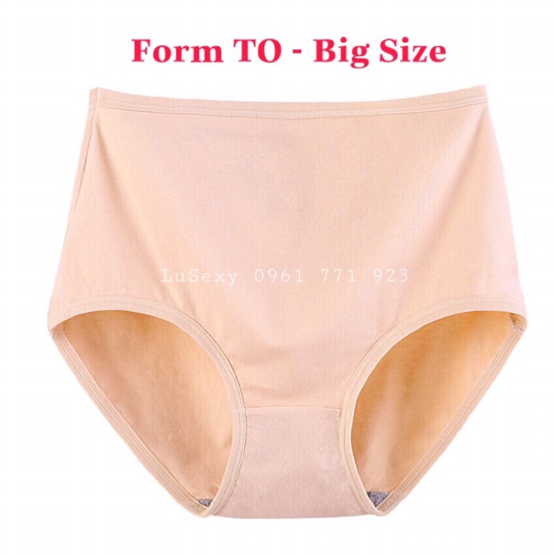 QUẦN LÓT BIG SIZE cotton SIZE TO siêu co giãn đẹp - Quần lót form to ngoại cỡ cho người béo mập bigsize màu da đen