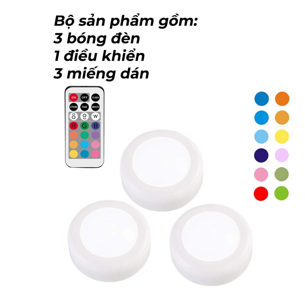 Đèn LED dán tường trăng trí nhấp nháy -  Điều khiển từ xa - 16 chế độ màu sắc ánh sáng