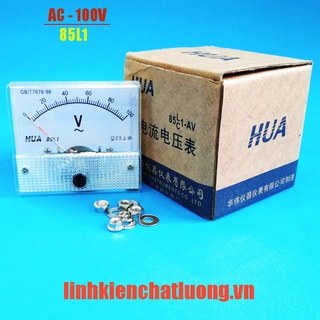 Vôn kế cơ ac 100v 85l1 đo áp 0-100v chính hãng hua