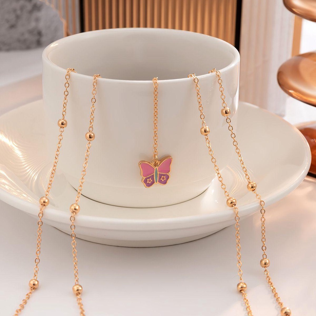 Dây Đeo Chân Co Giãn Nhiều Lớp Họa Tiết Bướm / Dâu Tây / Nấm Gợi Cảm Wmes15