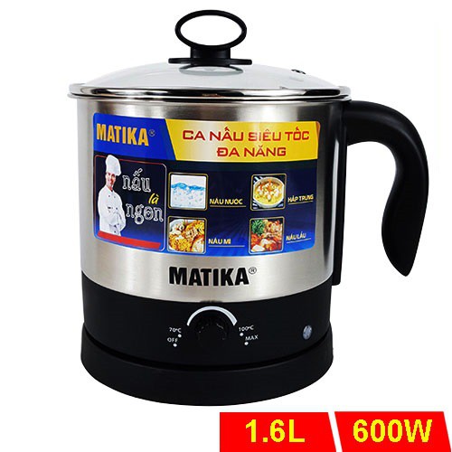 Nồi nấu đa năng Matika MTK-1612 dung tích 1.6 lít