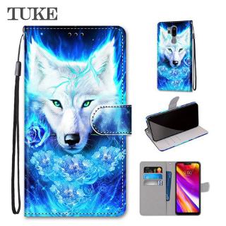 Ốp Điện Thoại Da PU Nắp Gập TUKE Có Ngăn Đựng Thẻ Cho LG G7 G8