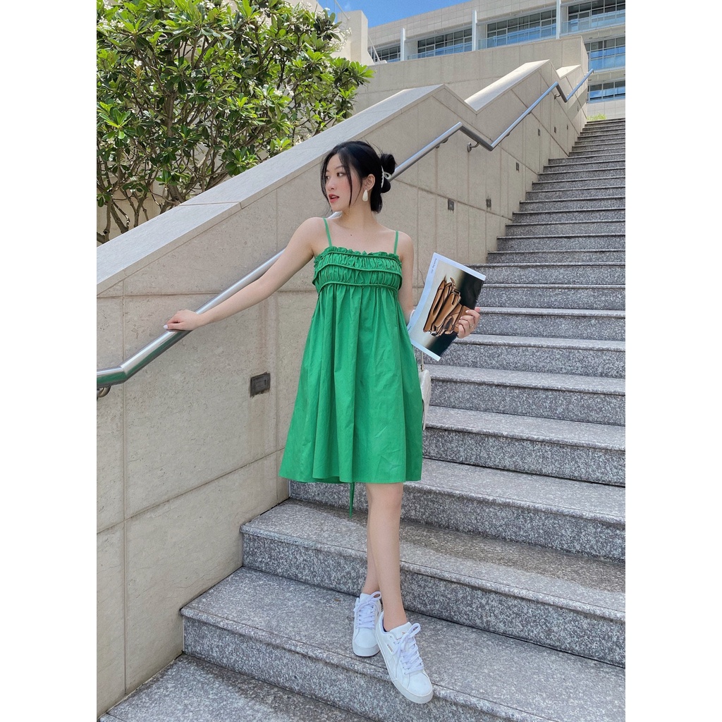 ĐẦM HAI DÂY NHIỀU MÀU NHÚN NGỰC XINH XẮN - HARLEY DRESS