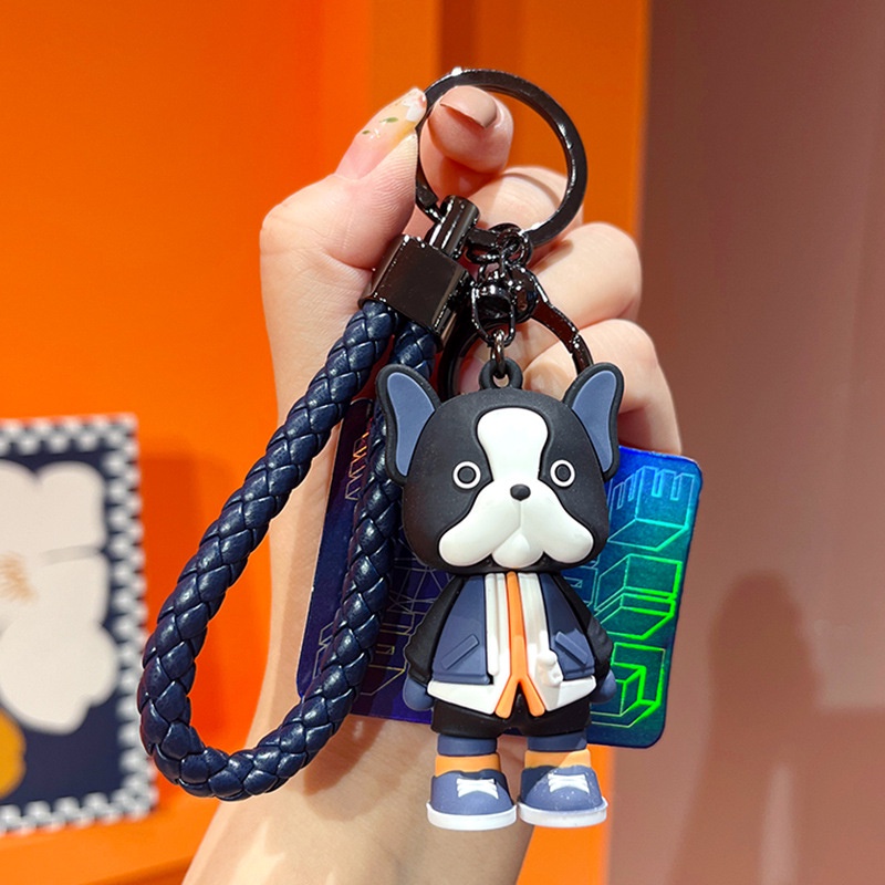 Móc Khóa Hình Chó Bull Hoạt Hình Dễ Thương Cho Cặp Đôi