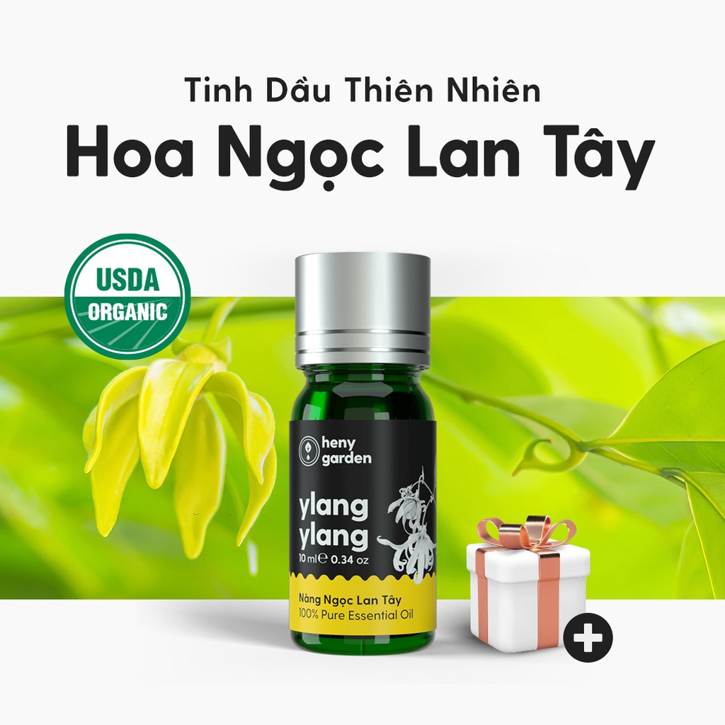 Tinh Dầu Ngọc Lan Tây Organic Nguyên Chất Đậm Đặc Xông Thơm Phòng, Làm Nến Thơm Thiên Nhiên Heny Garden 10mL