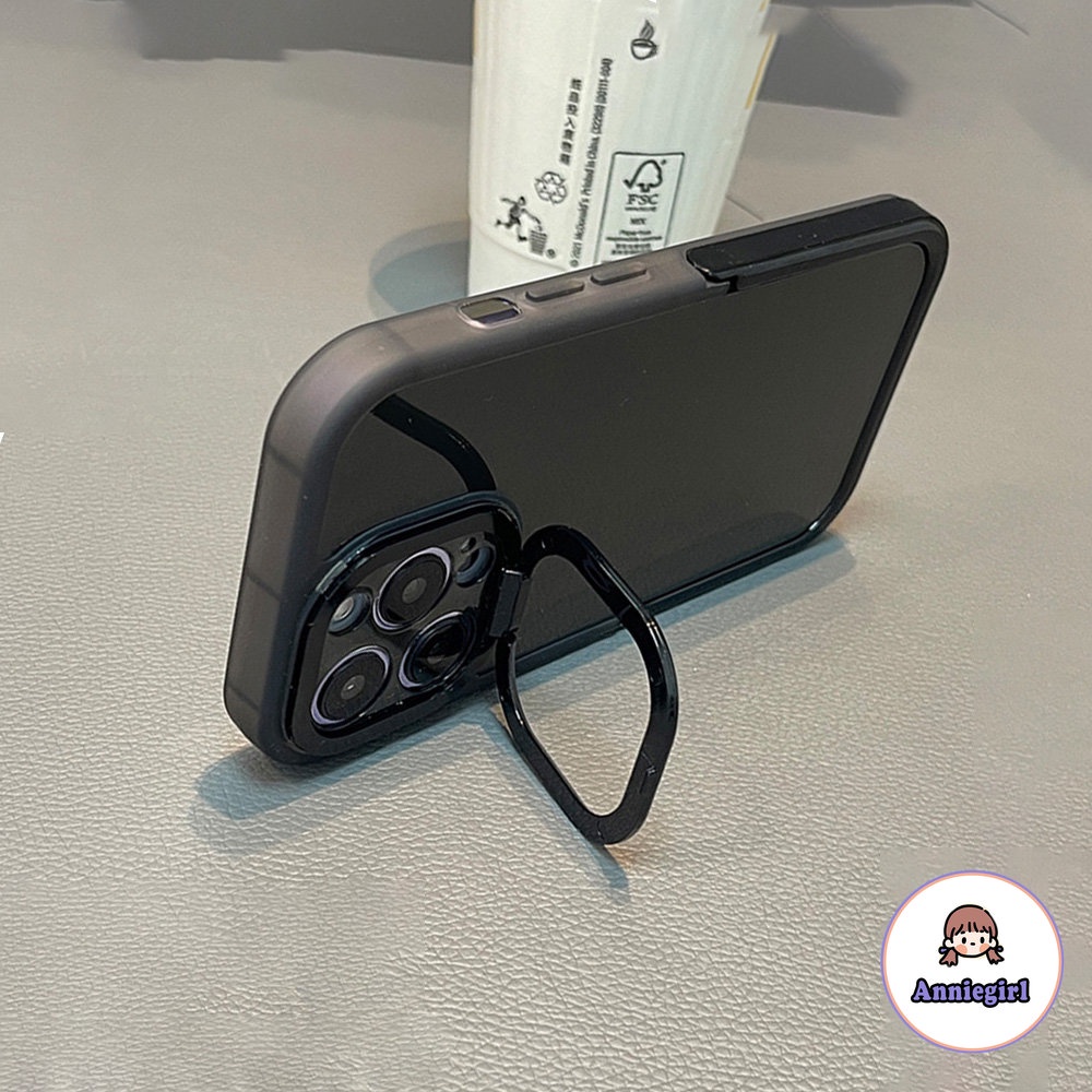 Ốp Điện Thoại TPU Mềm Trong Suốt Chống Trầy Có Giá Đỡ 2 Trong 1 Cho IPhone 13 12 11 Pro Max