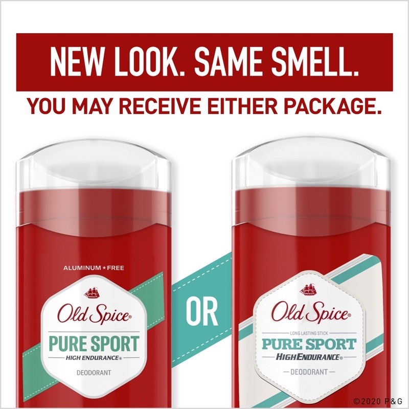 [USA] Lăn Khử Mùi Old Spice Pure Sport Tươi Mát Khô Thoáng 85g – Nam