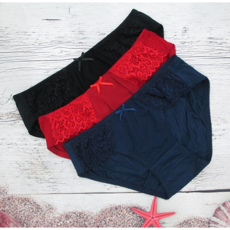 [JOBELLI] Combo 3 quần lót nữ visco phối lưới 1272