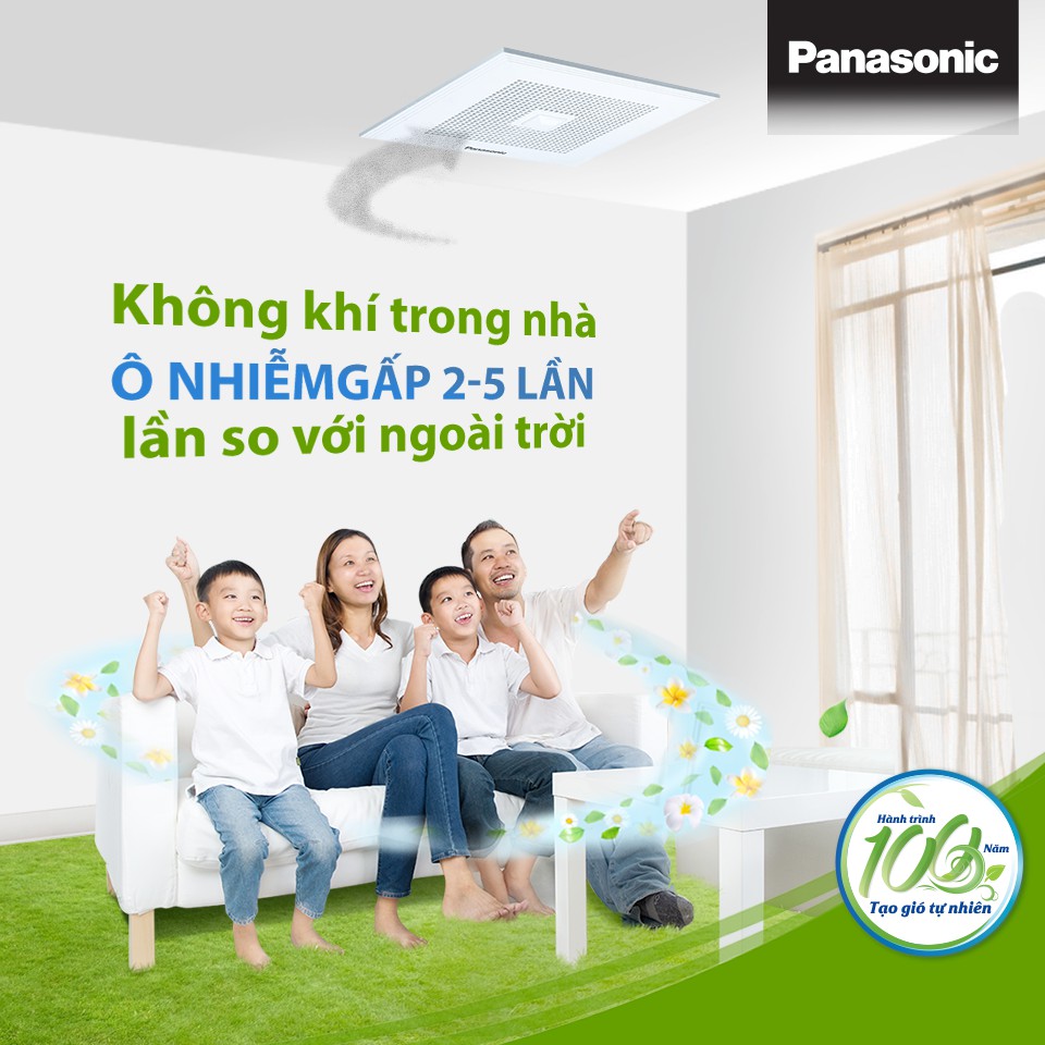 Quạt thông gió Panasonic FV-20CUT1 (Trắng) - Khoét lỗ 25cm - Bảo hành 12 tháng