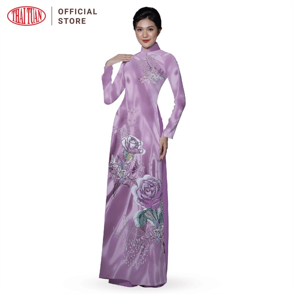 Vải Áo Dài Nữ Thái Tuấn Hoa Văn In ASBR533030DQT