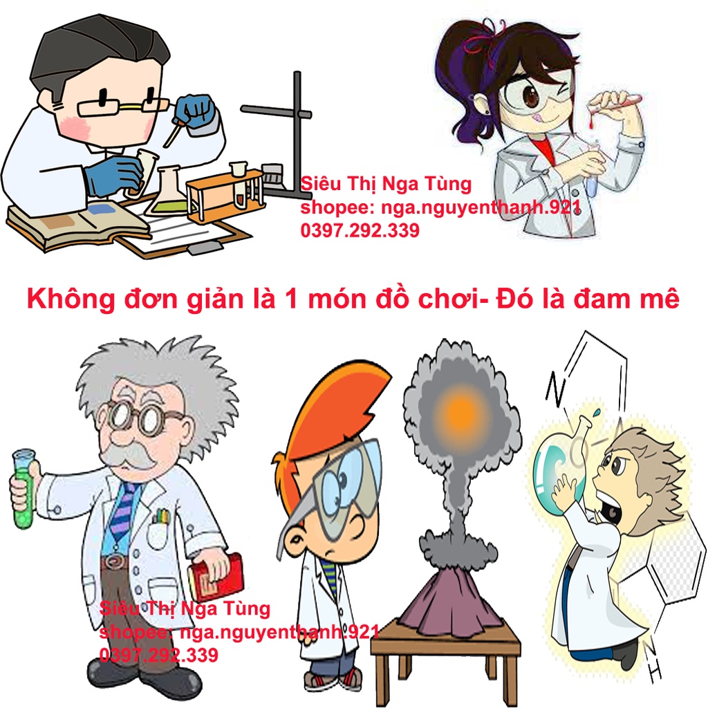 Đồ Chơi Thí Nghiệm Khoa Học, Hóa Học, Vật Lý Dành Cho Bé (Kèm hướng dẫn tiếng Việt + Video 92 Thí Nghiệm)