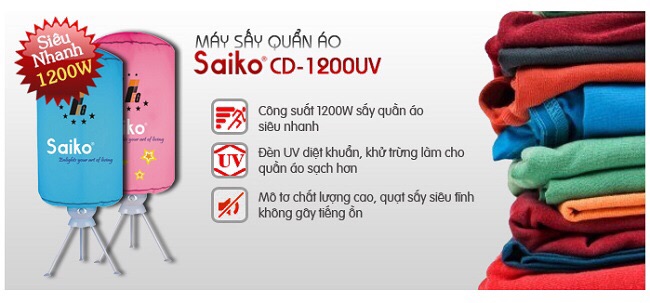 Máy sấy quần áo CD-1200uv