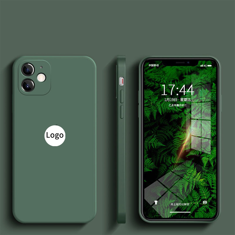 Ốp điện thoại silicon dẻo hình vuông thời trang thích hợp cho iPhone X XS Max XR 11 12 13 Pro Max