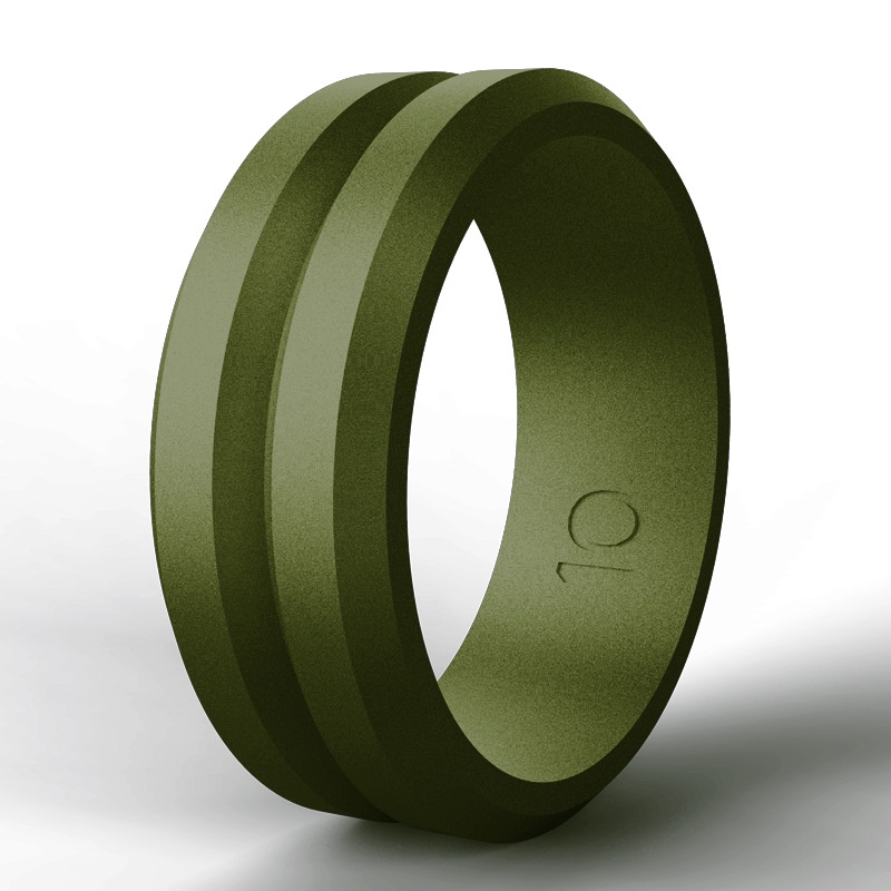 1 Chiếc Nhẫn Silicone Thể Thao 8Mm Hình Chữ V
