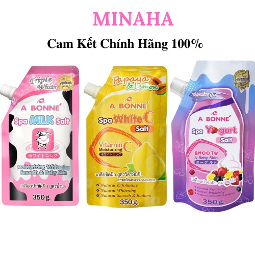 Muối Tắm Sữa Bò Tẩy Tế Bào Chết ABONE Thái Lan, Muối Bò Tẩy Da Chết  ABone Spa Milk Salt Hương Sữa Tươi 350gr