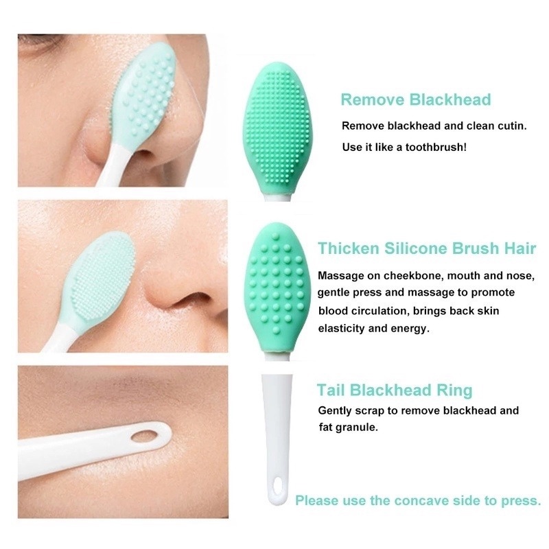 [Hàng mới về] Bàn Chải Silicon Tẩy Tế Bào Chết Cho Mũi / Môi Chuyên Nghiệp