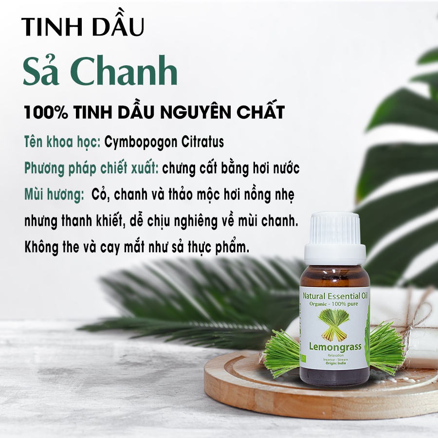 Tinh Dầu Xông Aroma Sả Chanh Tây Ấn 100ml