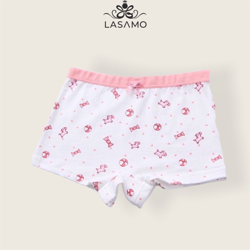 Set 2 chiếc quần chip bé gái, quần lót cho bé gái cotton cao cấp họa tiết Thỏ con dễ thương hãng LASAMO mã QLB013