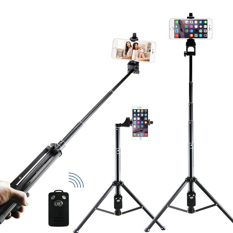 ◇♤Gậy chụp ảnh tự sướng di động Yunteng 1688 chân máy di động Bluetooth rung video trực tiếp dấu ngoặc tam giác