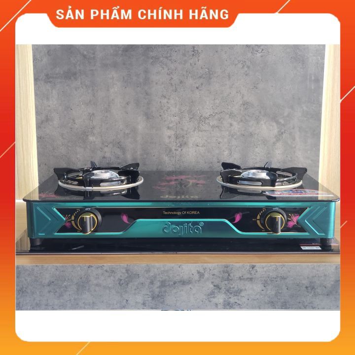 Bếp gas đôi DOJITA J6pro tiếc kiệm gas mạ vàng mặt kính cường 8mm siêu bền