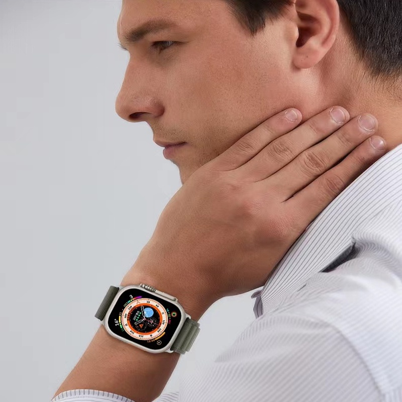 Mới! Dây Đeo Nylon 8 Alpine Cho Đồng Hồ Thông Minh Apple Watch Ultra 49mm 45mm 41mm 44mm 40mm 42mm 8 7 6 5 4 SE 3 Correa