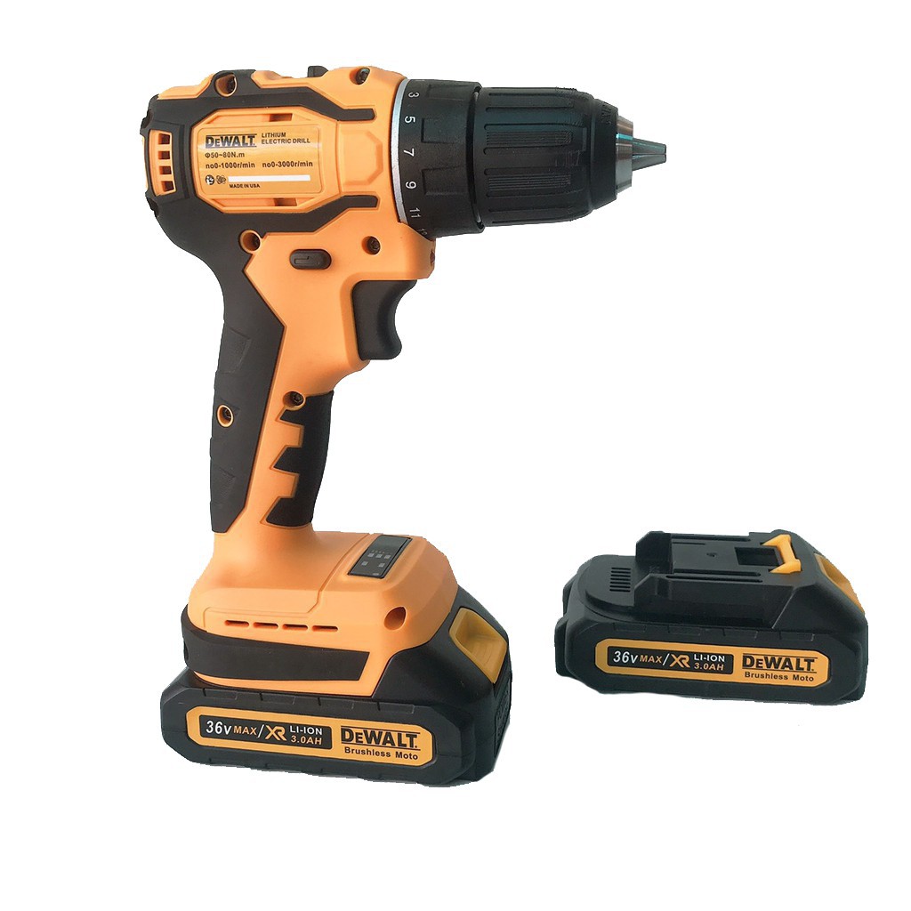 [GIÁ GỐC] Máy khoan pin Dewalt 36v KHÔNG CHỔI THAN TẶNG KÈM PHỤ KIỆN [CAM KẾT CHÍNH HÃNG]