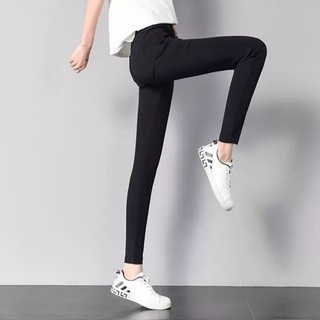 Quần legging co giãn 4 chiều cao cấp chất vải cotton Quần tregging màu đen mặc tập gym thể thao học sinh công sở đi học