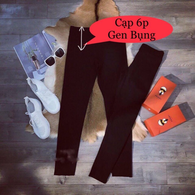 Quần Legging Gen Bụng cạp cao 6 phân nâng mông dày dặn