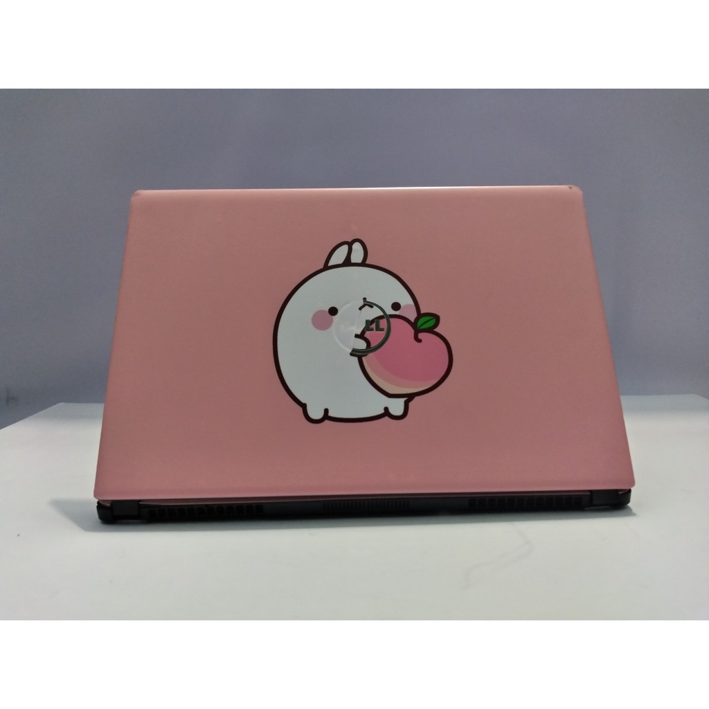 Decal dán laptop BEE SHOP mẫu CUTE PIG 2 cho Macbook/HP/ Acer/ Dell /ASUS