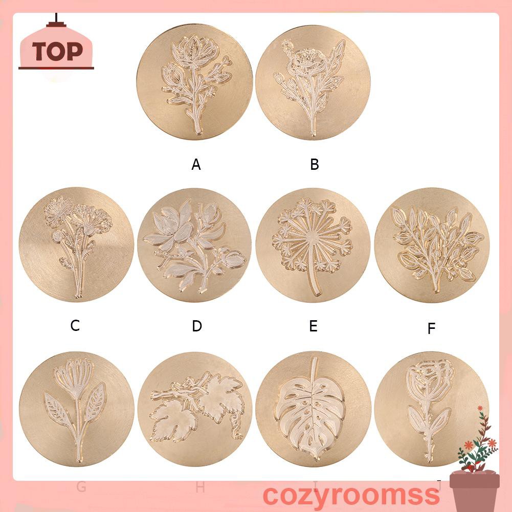 Đầu Đóng Dấu Sáp Hình Tròn Không Tay Cầm Phong Cách Vintage