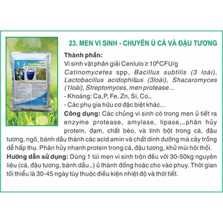 CHẾ PHẨM MEN VI SINH HLC CHUYÊN Ủ CÁ VÀ ĐẬU TƯƠNG