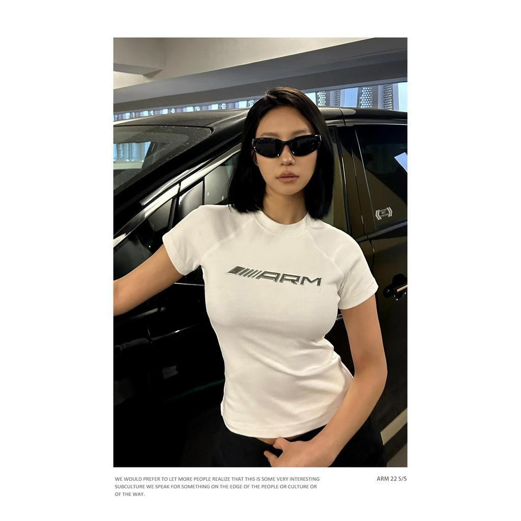 ZHELIHANGFEI Áo Thun Nữ Tay Ngắn In Chữ Ariseism Cá Tính