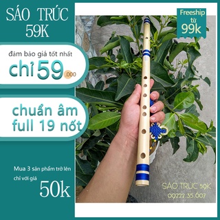 Sáo trúc cho người mới - sáo nứa chuẩn âm hl59 rẻ nhất shopee
