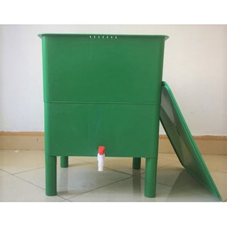 (Tp Thủ Đức hcm)combo thùng nuôi trùn (giun) + sinh khối trùn(giun) xử lý rác tại nhà.