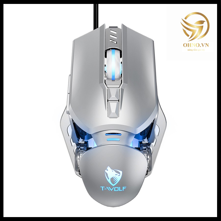 Chuột Chơi Game Có Dây T-Wolf G530 Hình Robot - Chuột Chuyên Game 7 nút 4 đèn nền màu 1200-6400 DPI có thể điều chỉnh