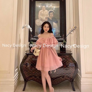Váy trễ vai dáng xòe thiết kế hàng loại 1 Nacy Design ( Hàng có sẵn ) V02