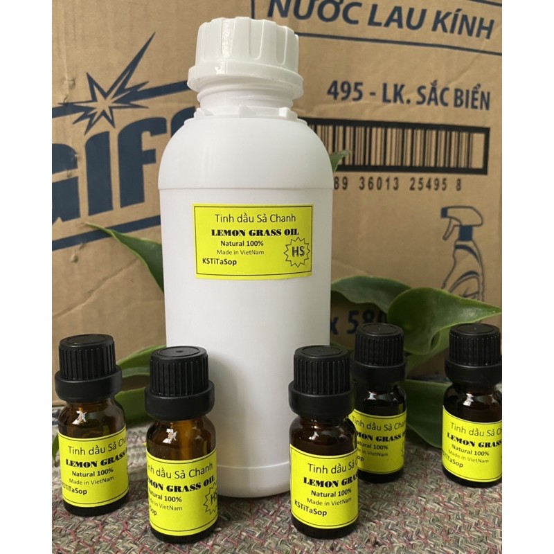 Combo 5 chai tinh dầu Sả Chanh (10ml) dùng để xông ngăn ngừa muỗi