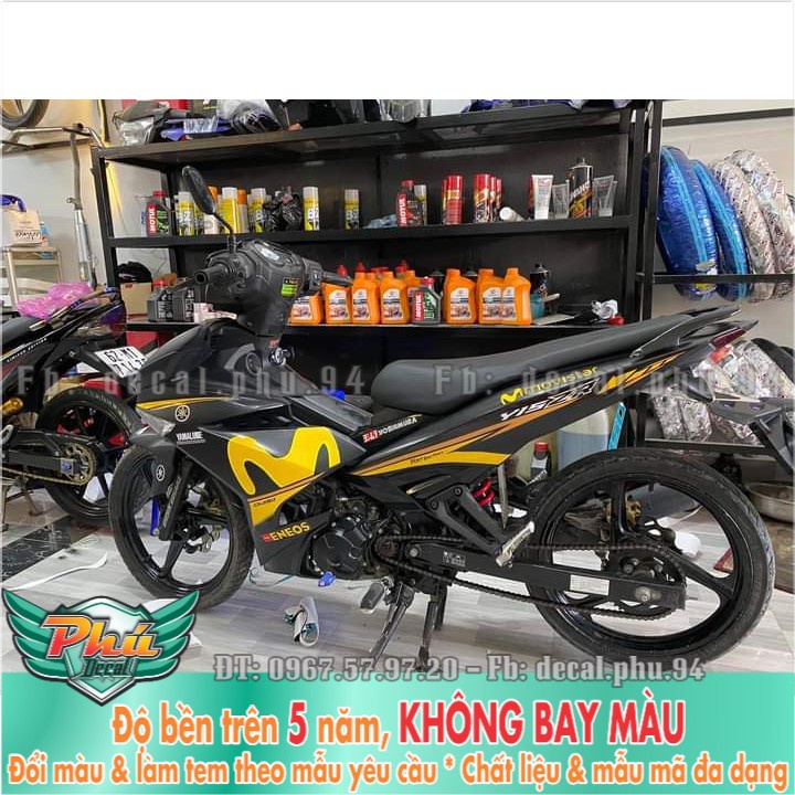 Tem rời Exciter 150 movistar vàng đen nhám (X) -1