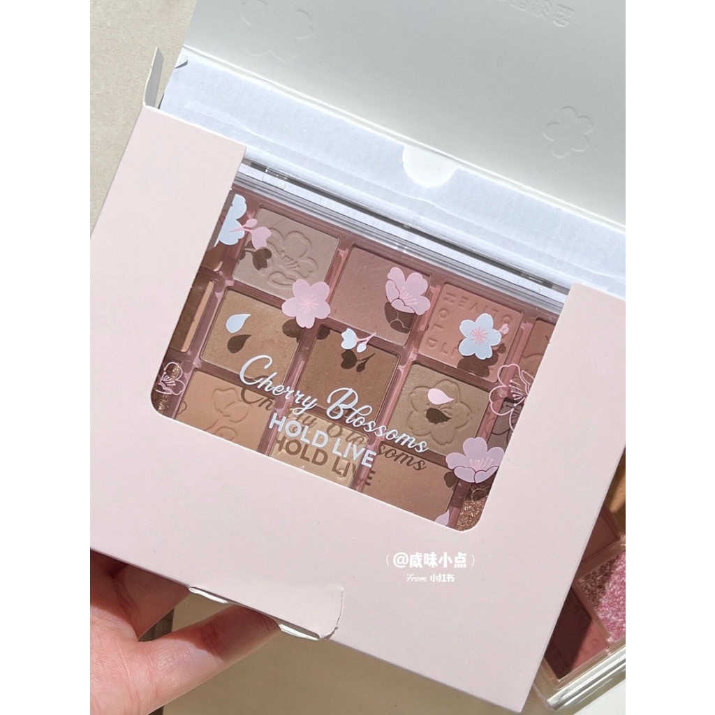 Bảng Phấn Mắt 20 Ô HOLD LIVE Hoa Anh Đào Flowers Sakura HL548 - HOLDLIVE