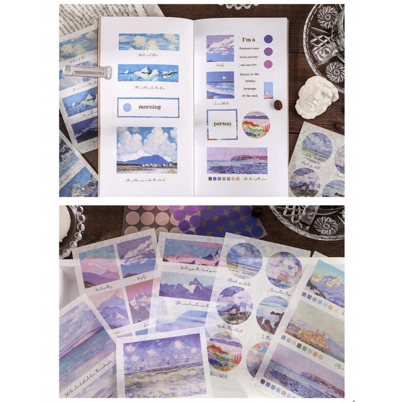 [ST079] Sticker vintage set 8 tấm