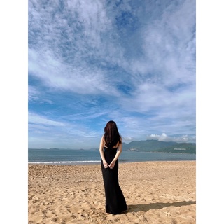 Đầm yếm maxi hở lưng