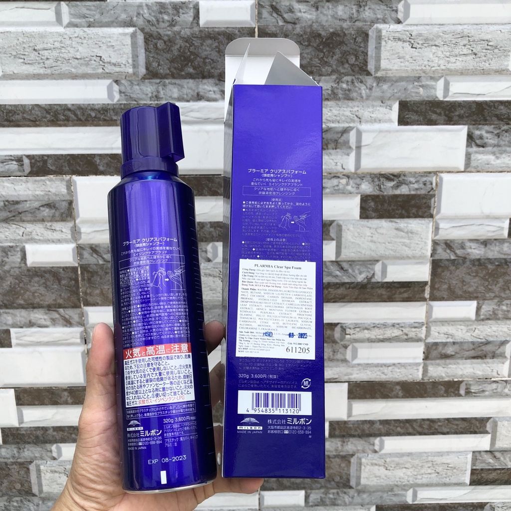 Dầu Gội Bọt Khí Chống Rụng Tóc Milbon Plarmia Clear Spa Foam